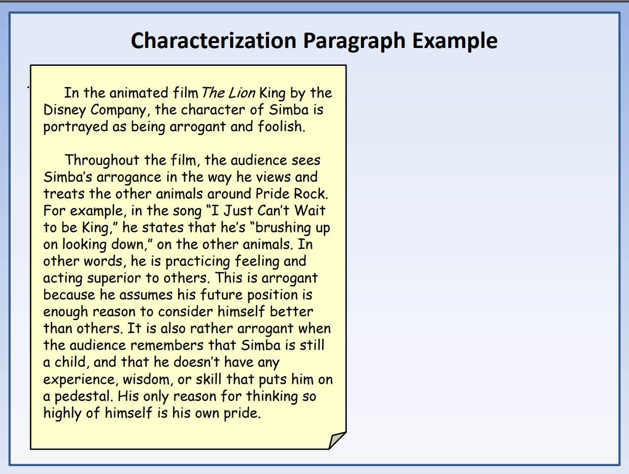example introduction character analysis essay